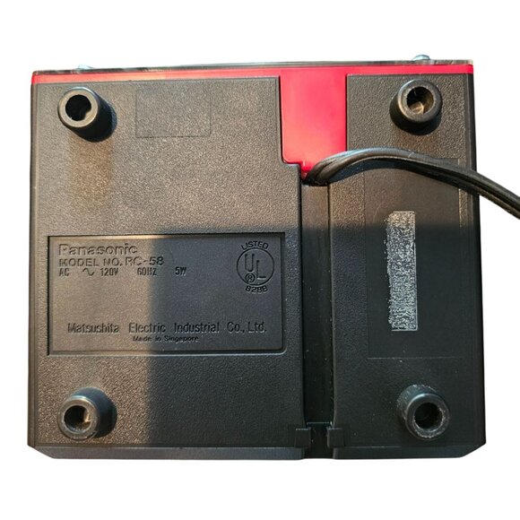 Panasonic Model RC-58 Fluorescent Clock Radio Dial Cube Mirror Front Vtg Black - Picture 4 of 9